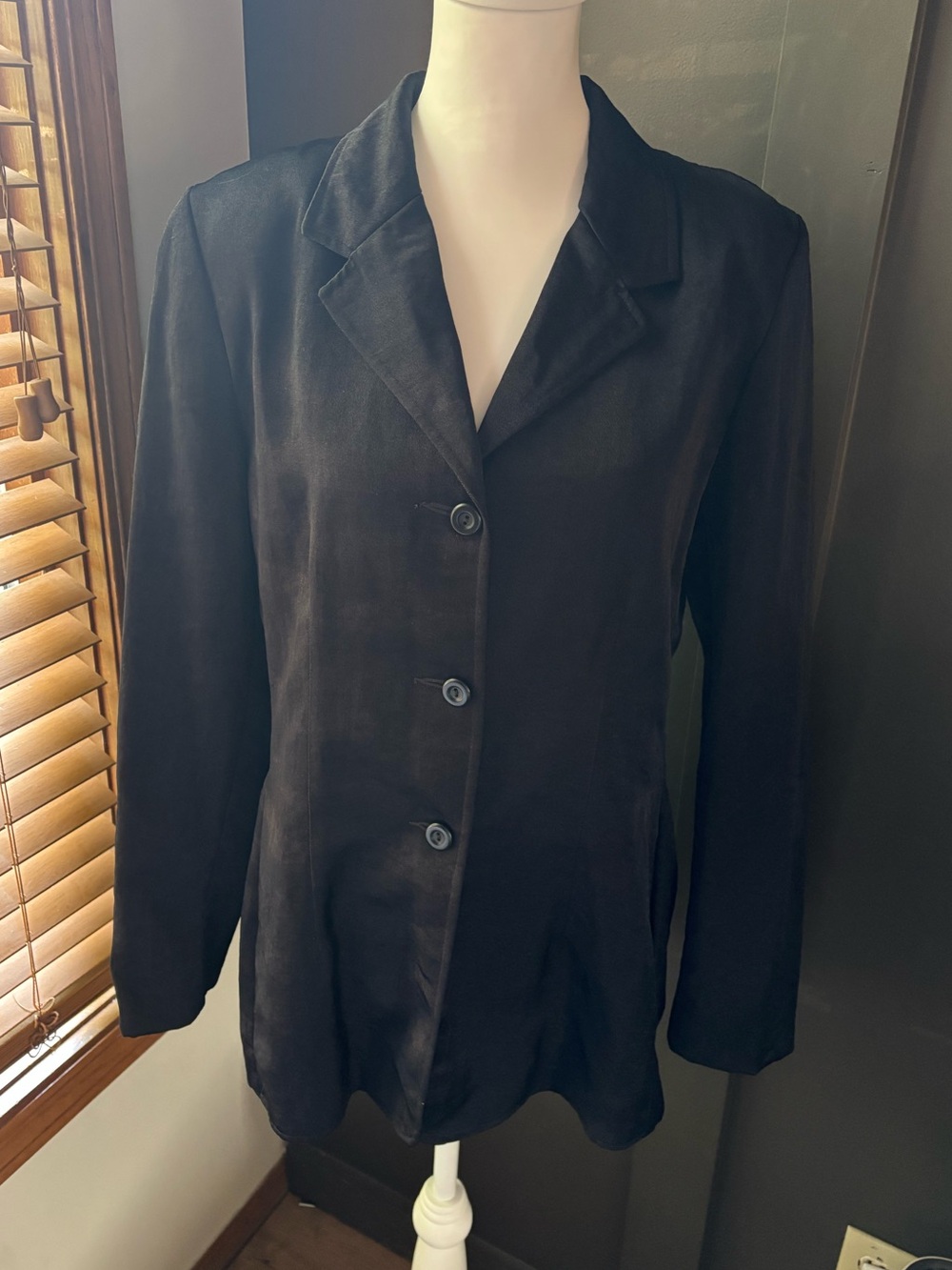 Vintage 90s Compagnie Internationale Express Black Longline Blazer 9/10